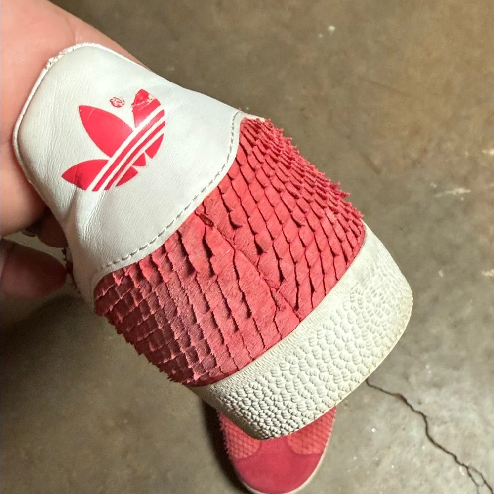 Adidas Vibrant Red Textured Sneakers - Picture 3 of 14